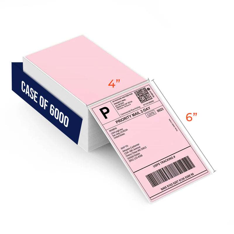 6 thermal shipping labels - case